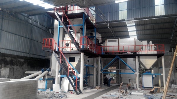 滾筒式無機?；⒅楸厣皾{生產(chǎn)線